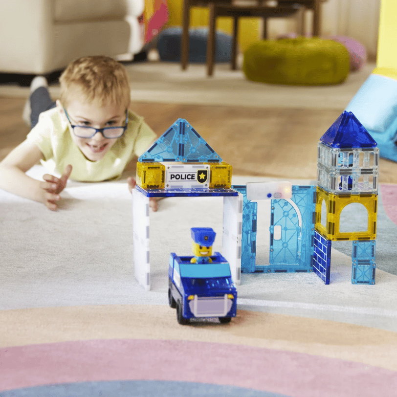 Magna-Tiles Magnetic Construction Set Police Station 35 parts