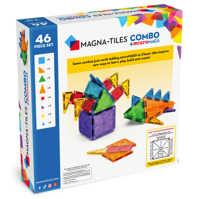 MAGNA-TILES Magnetic Building Set Combo 46 parts