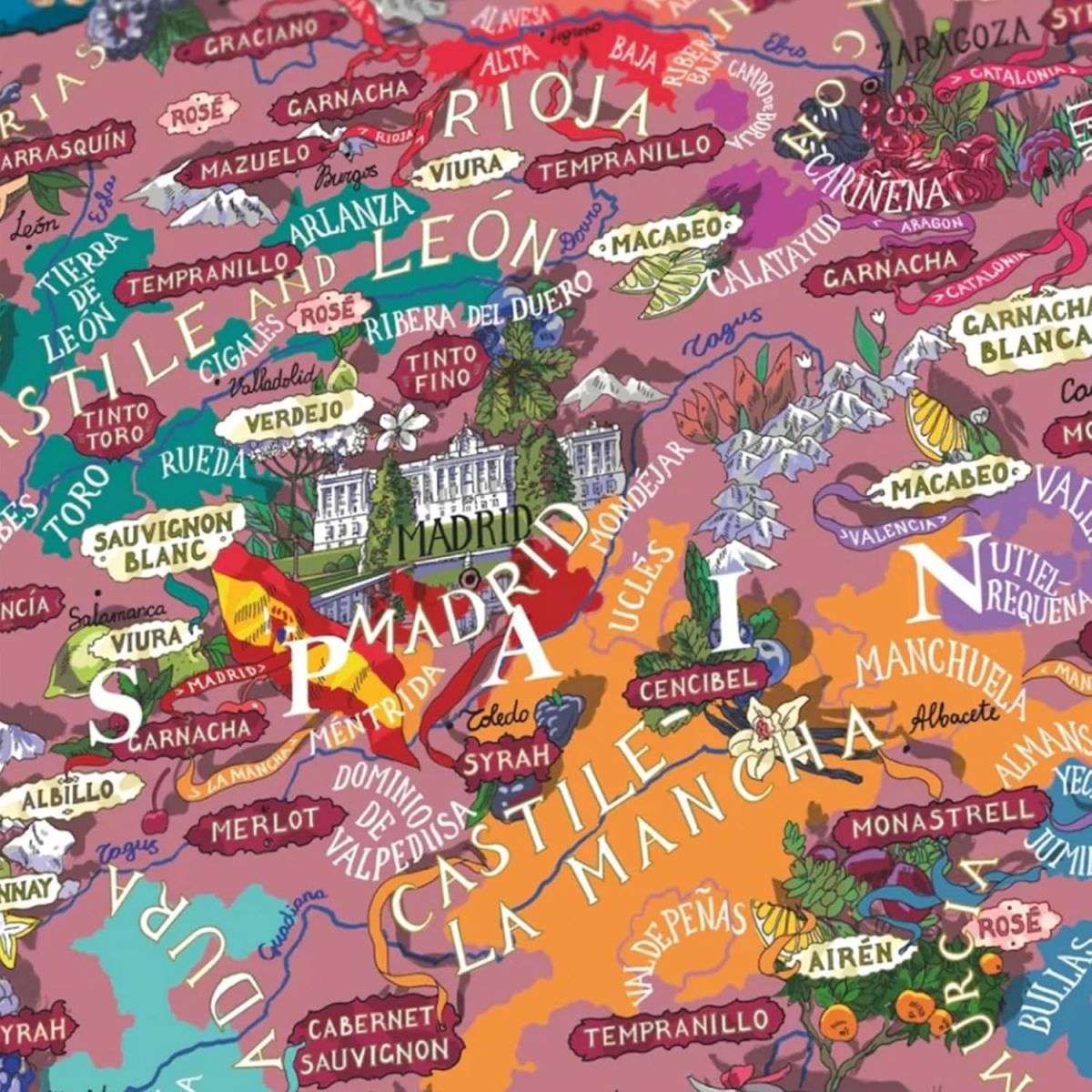 Vatten och viner Spanien Pussel