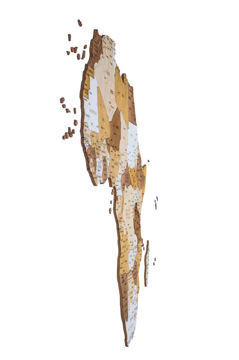 Africa wooden map