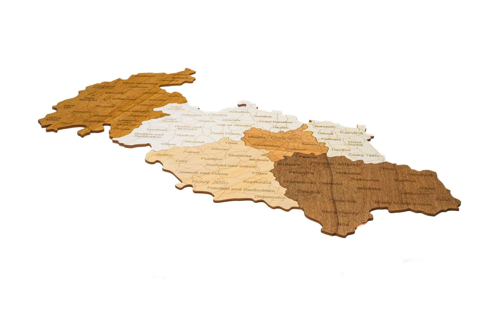 Wooden map of Moravia