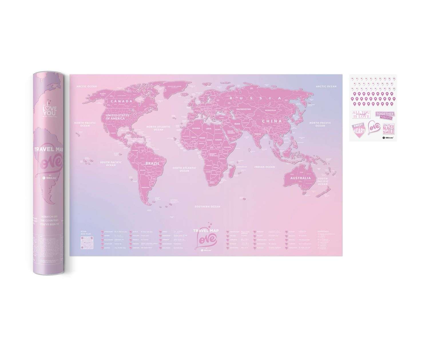World of Love Scratch-off Road Map