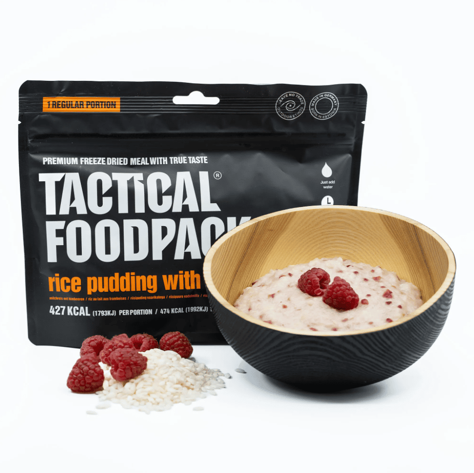Tactical Foodpack Rice pudding with raspberries