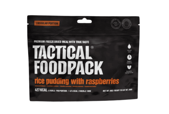 Tactical Foodpack Rice pudding with raspberries