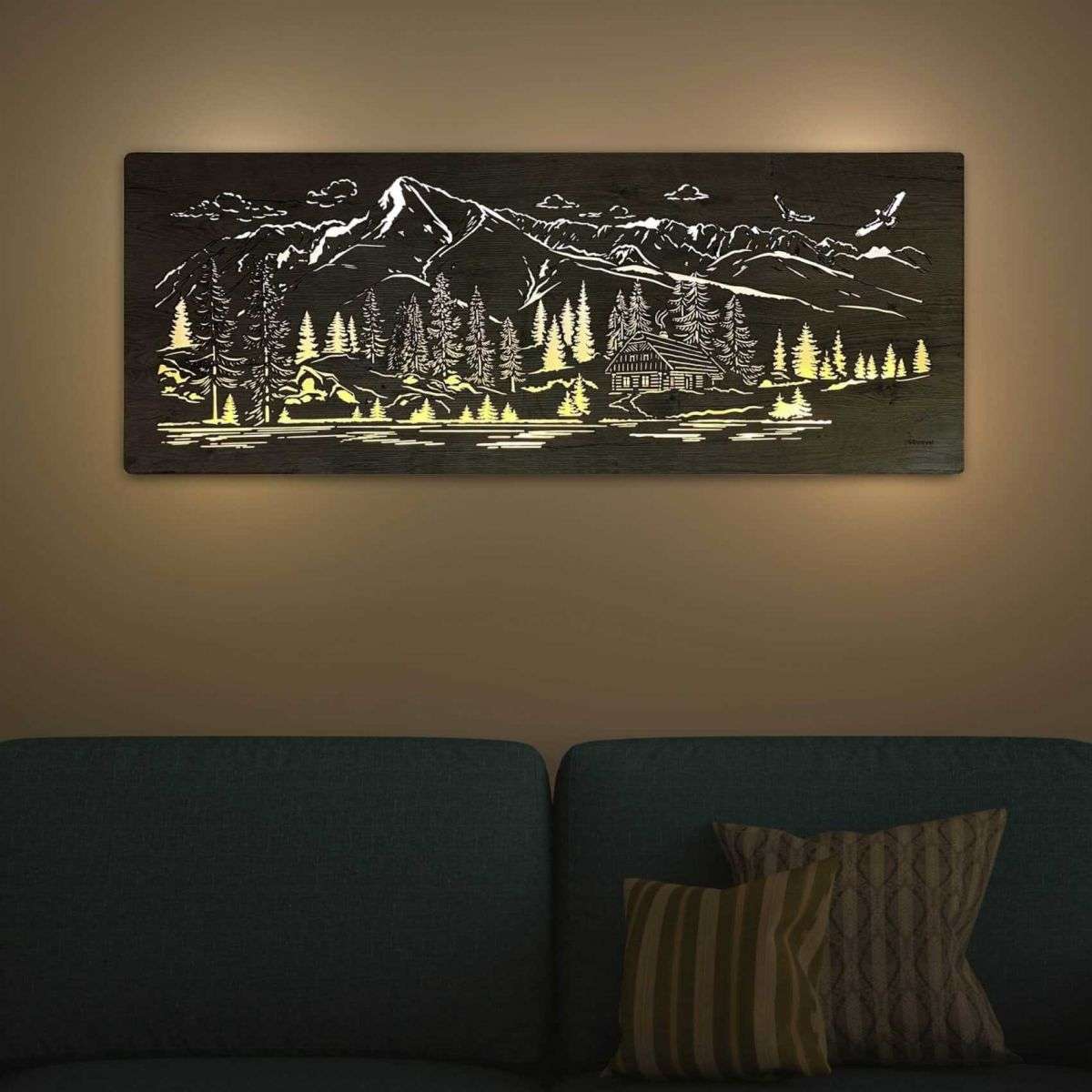 Cottage in the mountains - luminous image