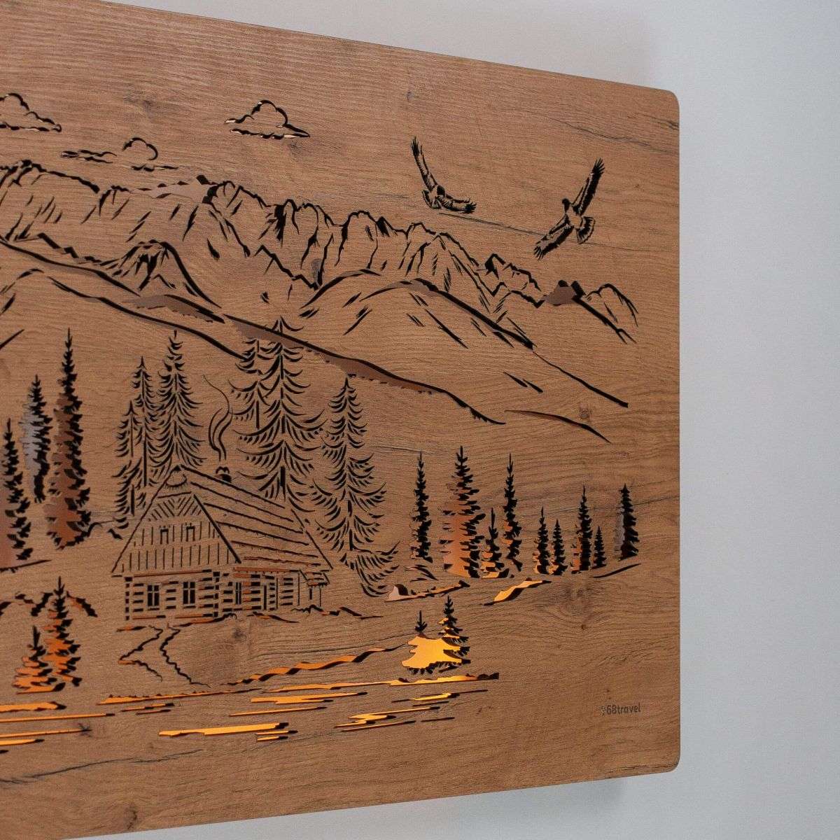 Cottage in the mountains - luminous image