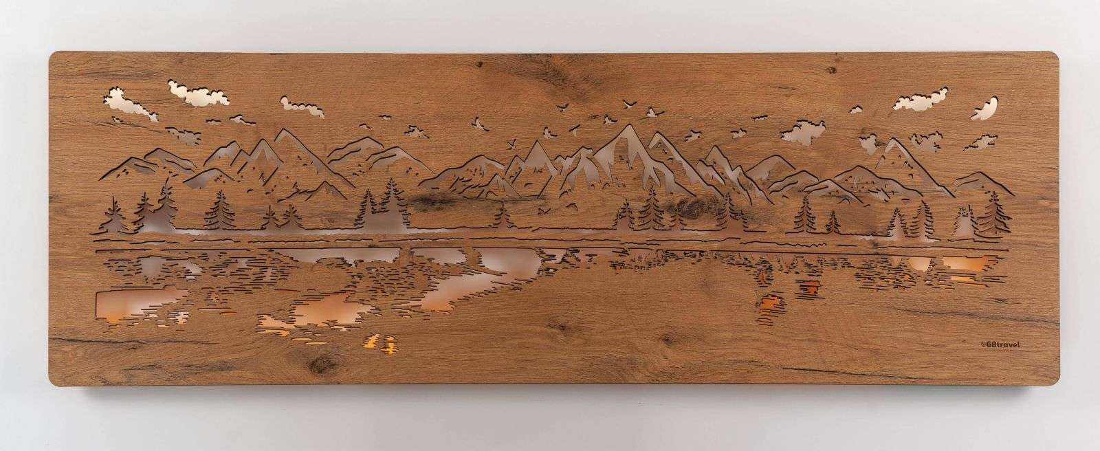 Lake in the mountains - illuminated picture