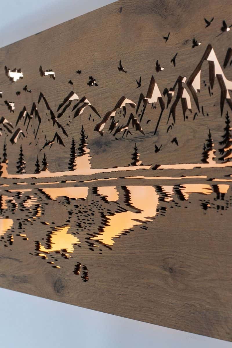 Lake in the mountains - illuminated picture