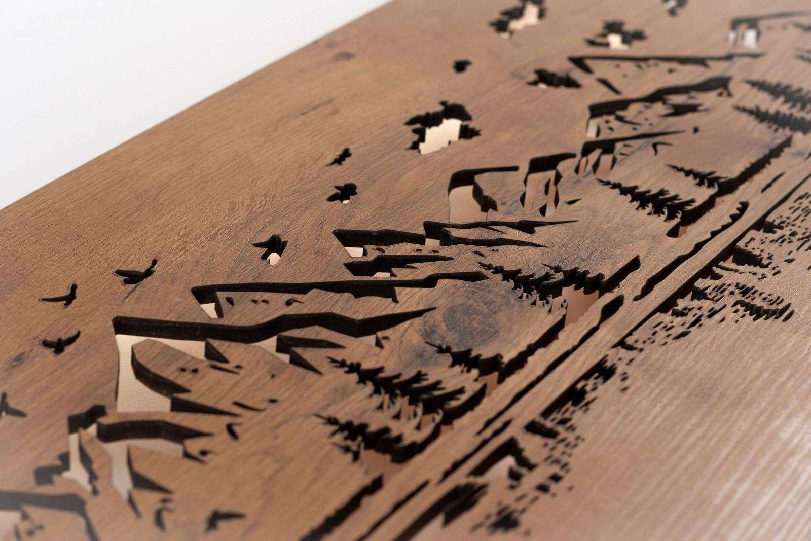 Lake in the mountains - illuminated picture