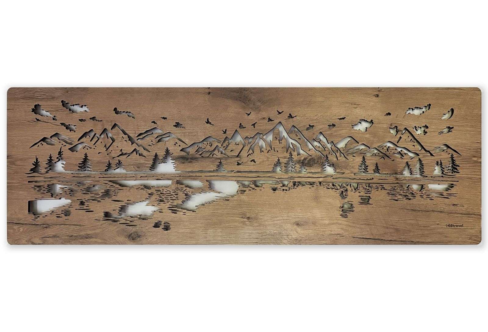 Lake in the mountains - illuminated picture