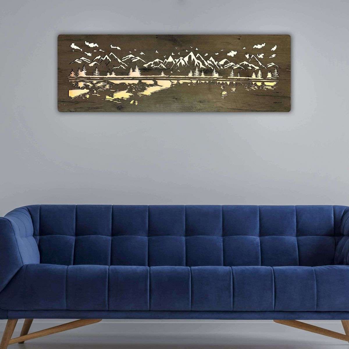 Lake in the mountains - illuminated picture