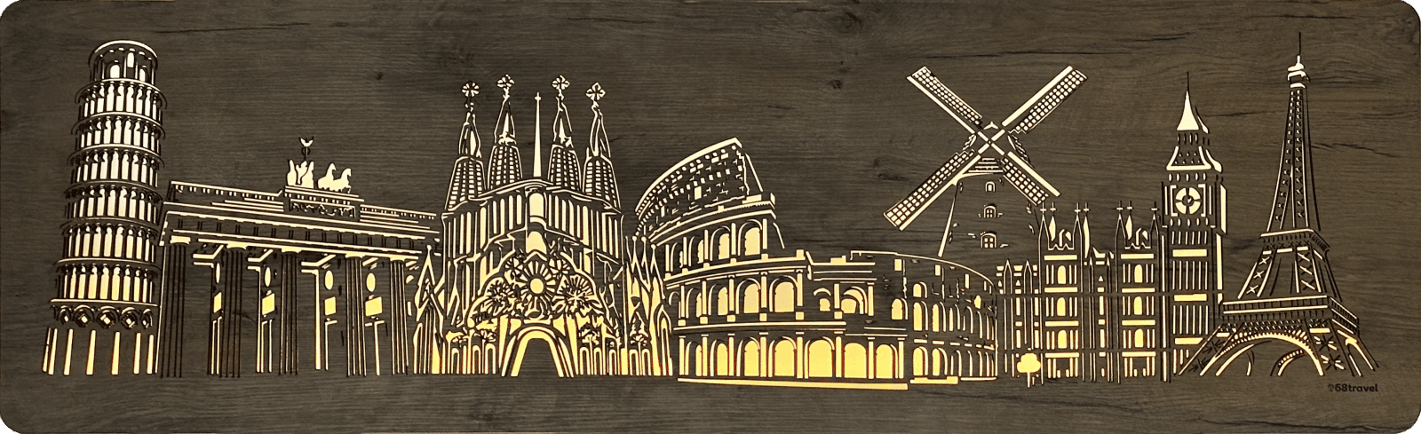 European monuments - illuminated picture