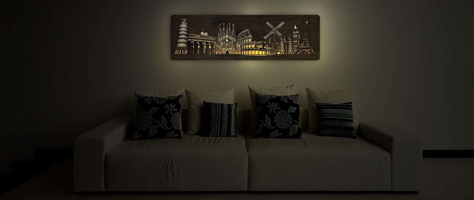 European monuments - illuminated picture