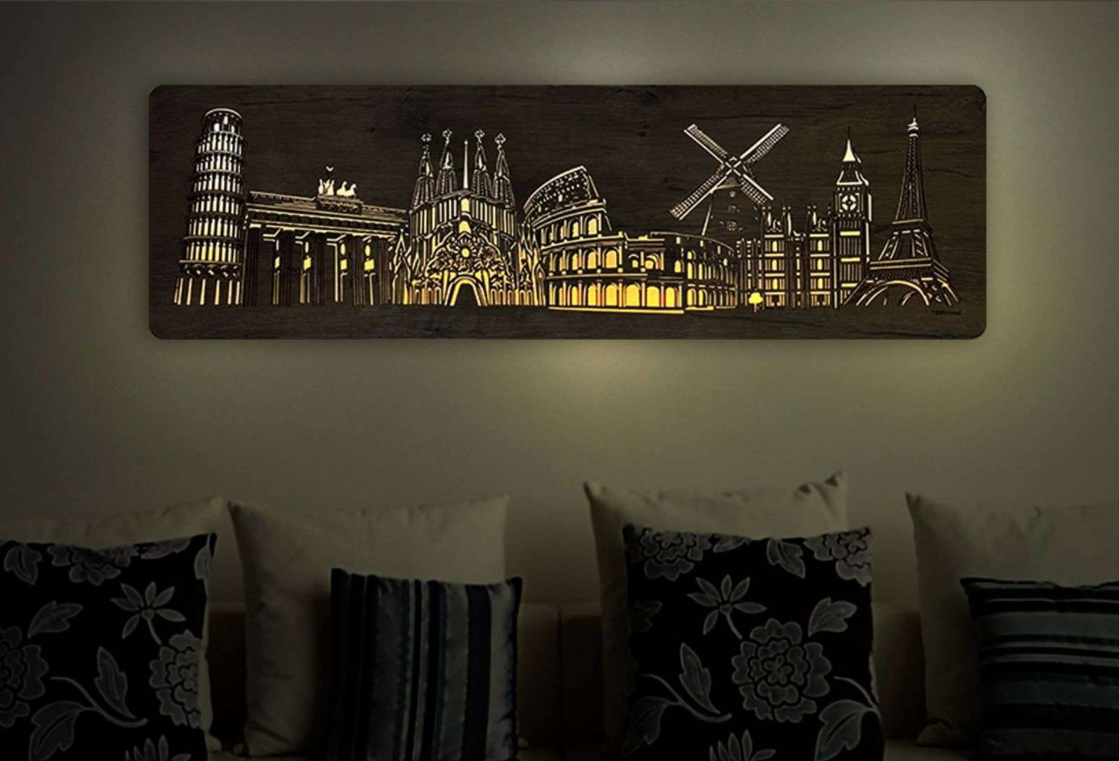 European monuments - illuminated picture