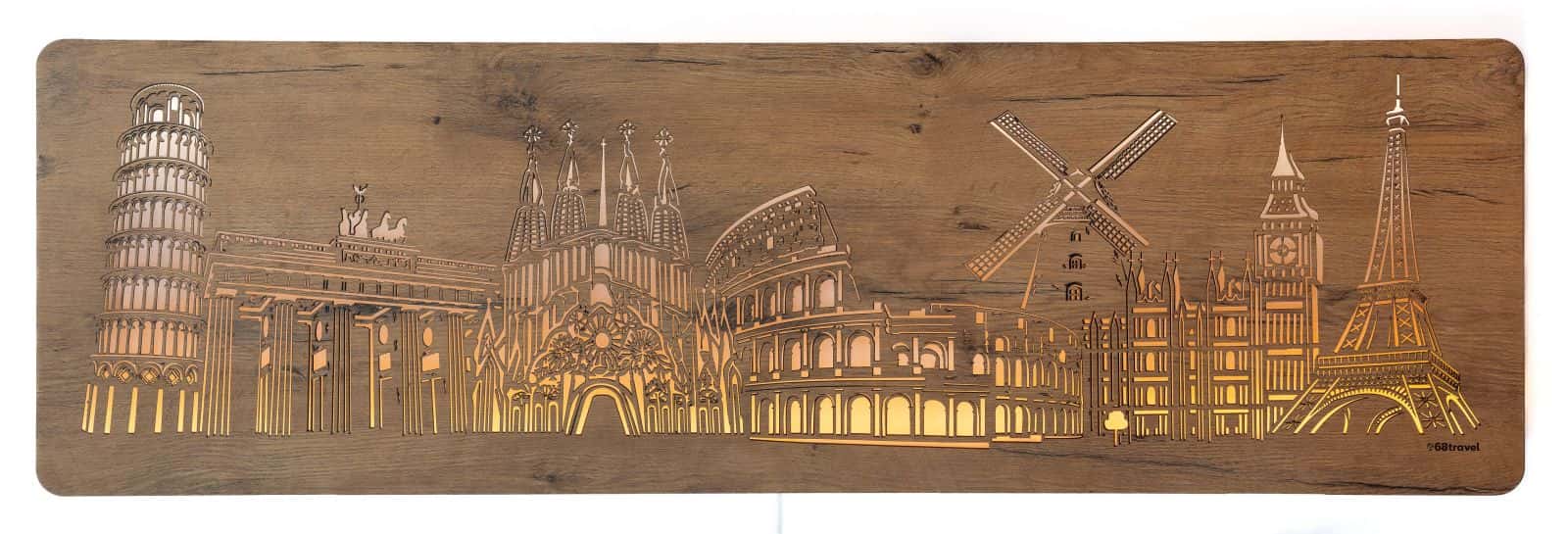 European monuments - illuminated picture