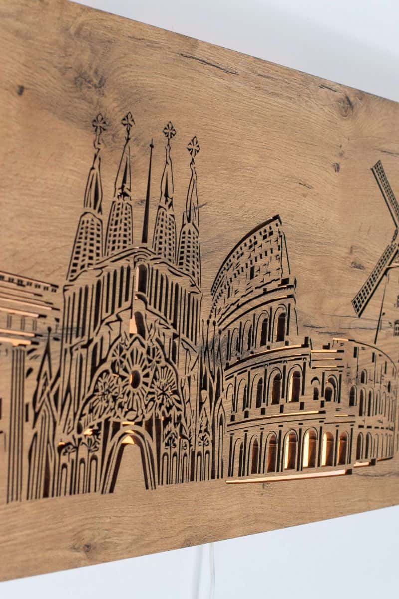 European monuments - illuminated picture