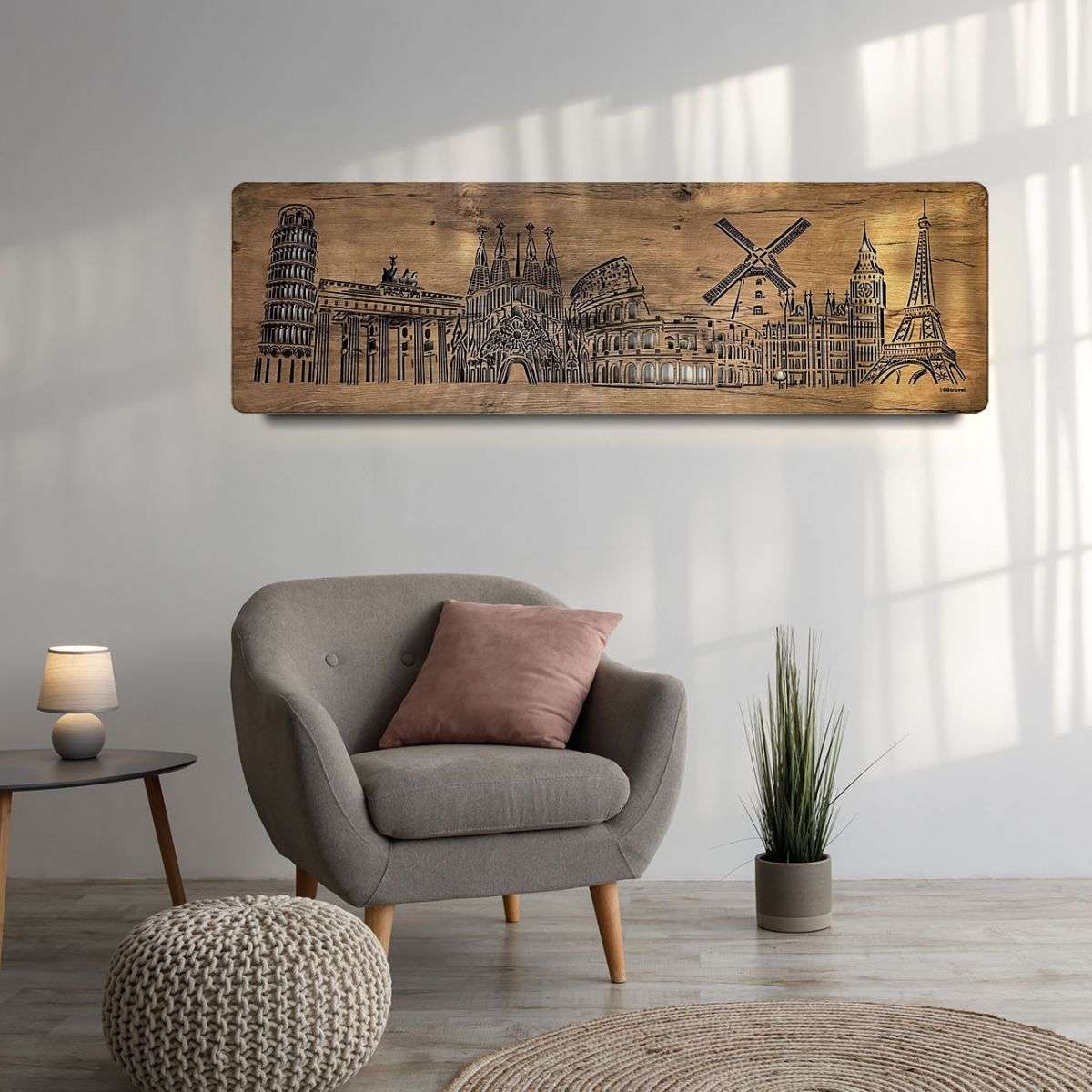 European monuments - illuminated picture