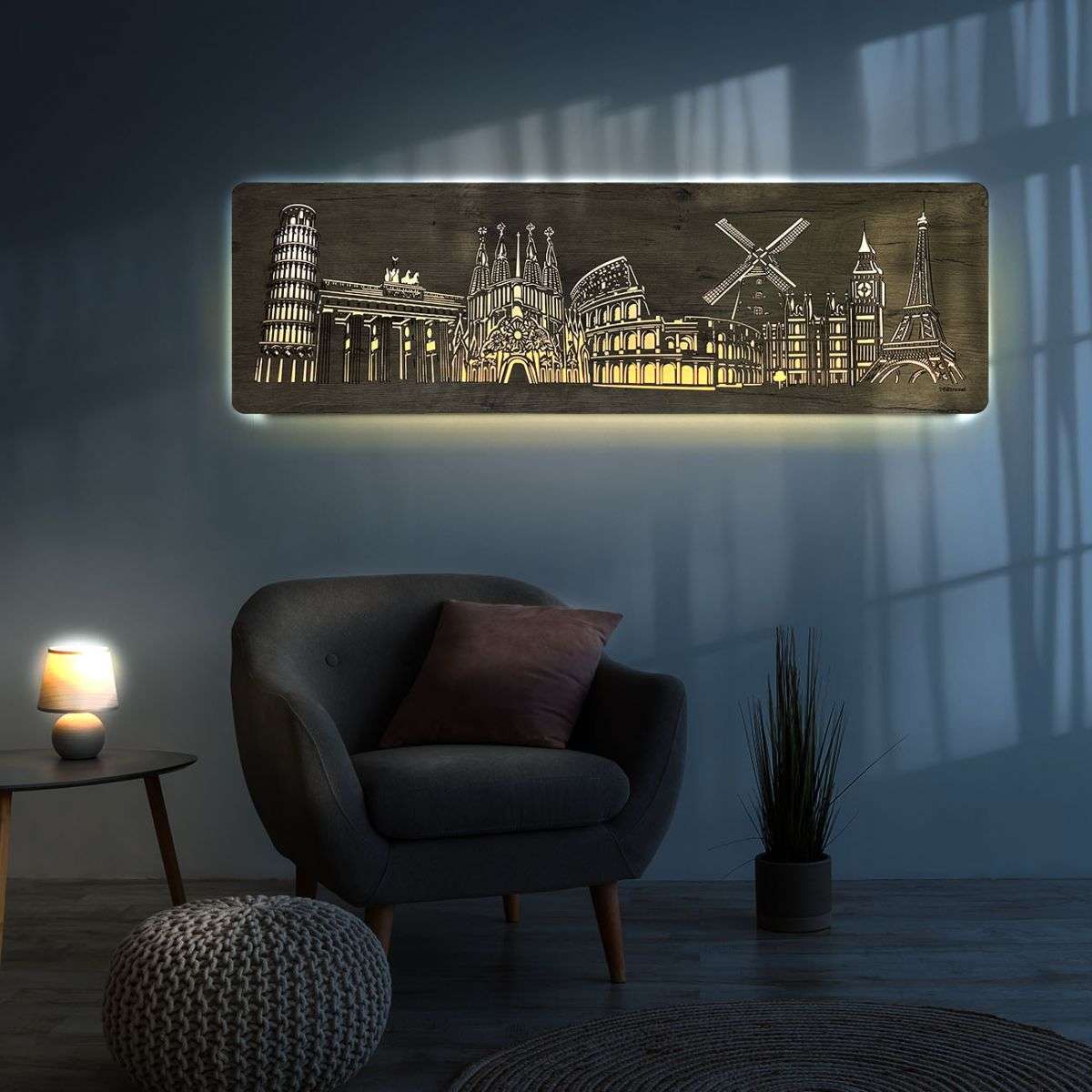 European monuments - illuminated picture