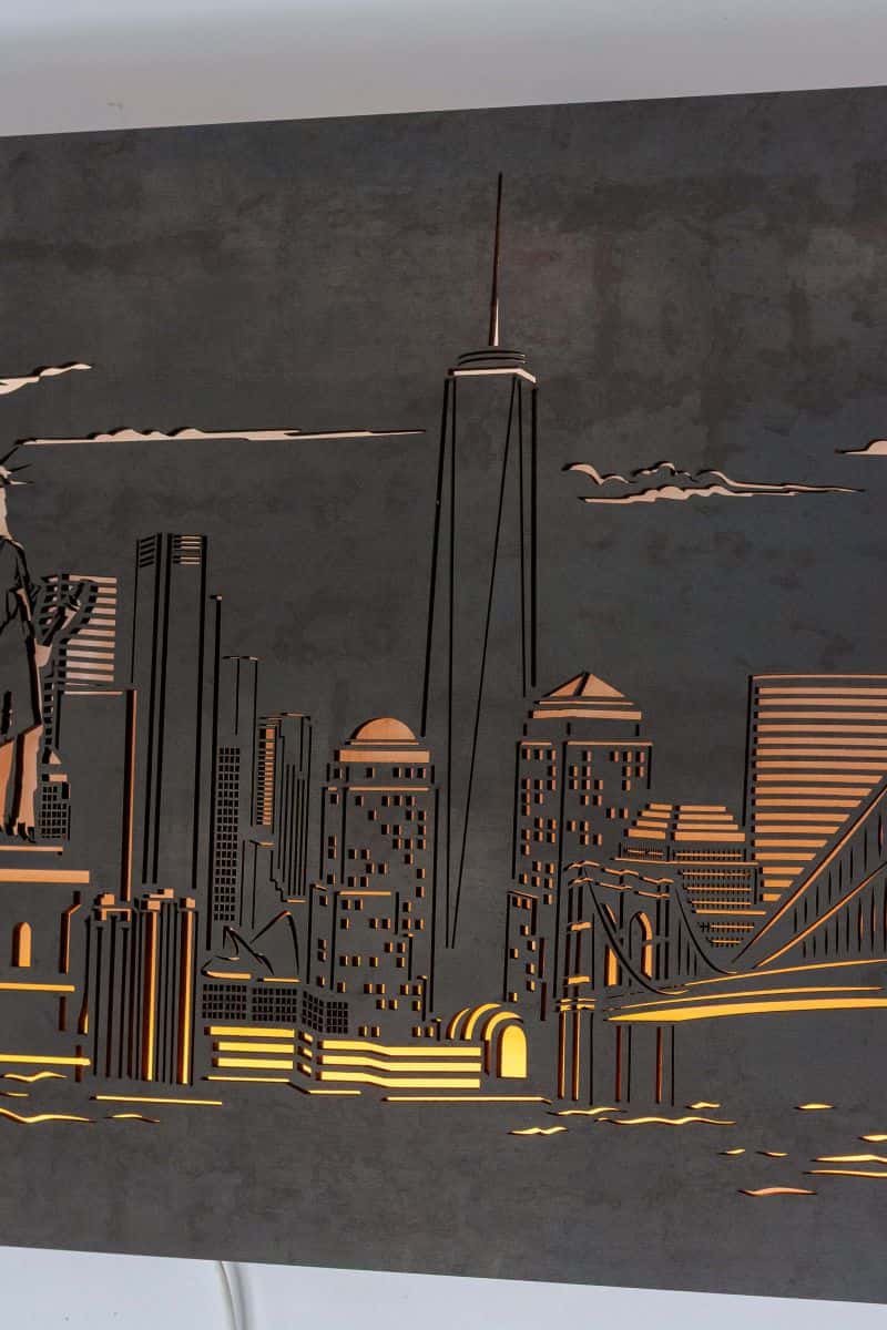 New York landmarks - illuminated LED picture