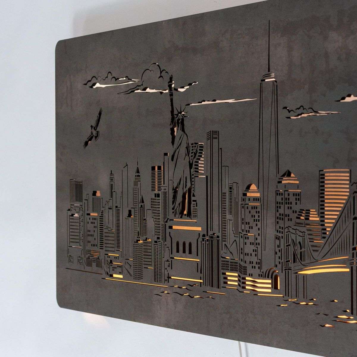 New York landmarks - illuminated LED picture