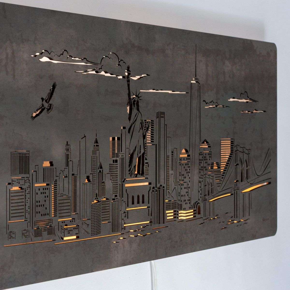 New York landmarks - illuminated LED picture