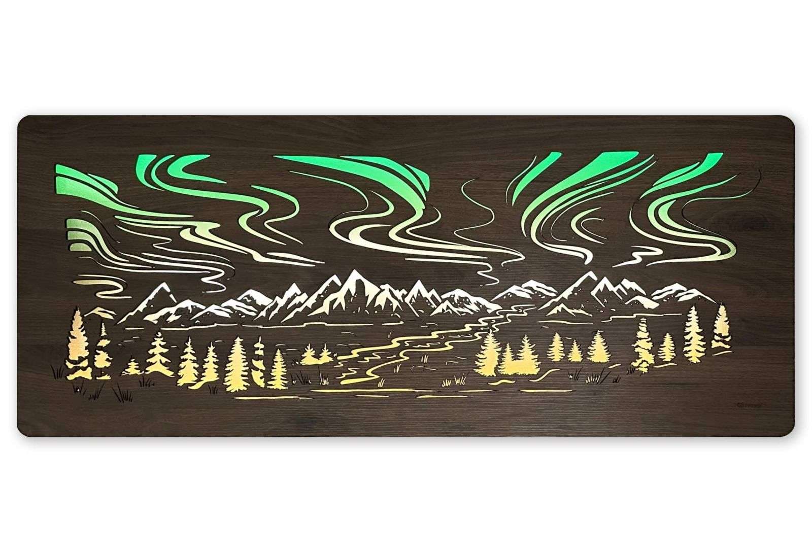 Aurora Borealis - RGB LED luminous wall art