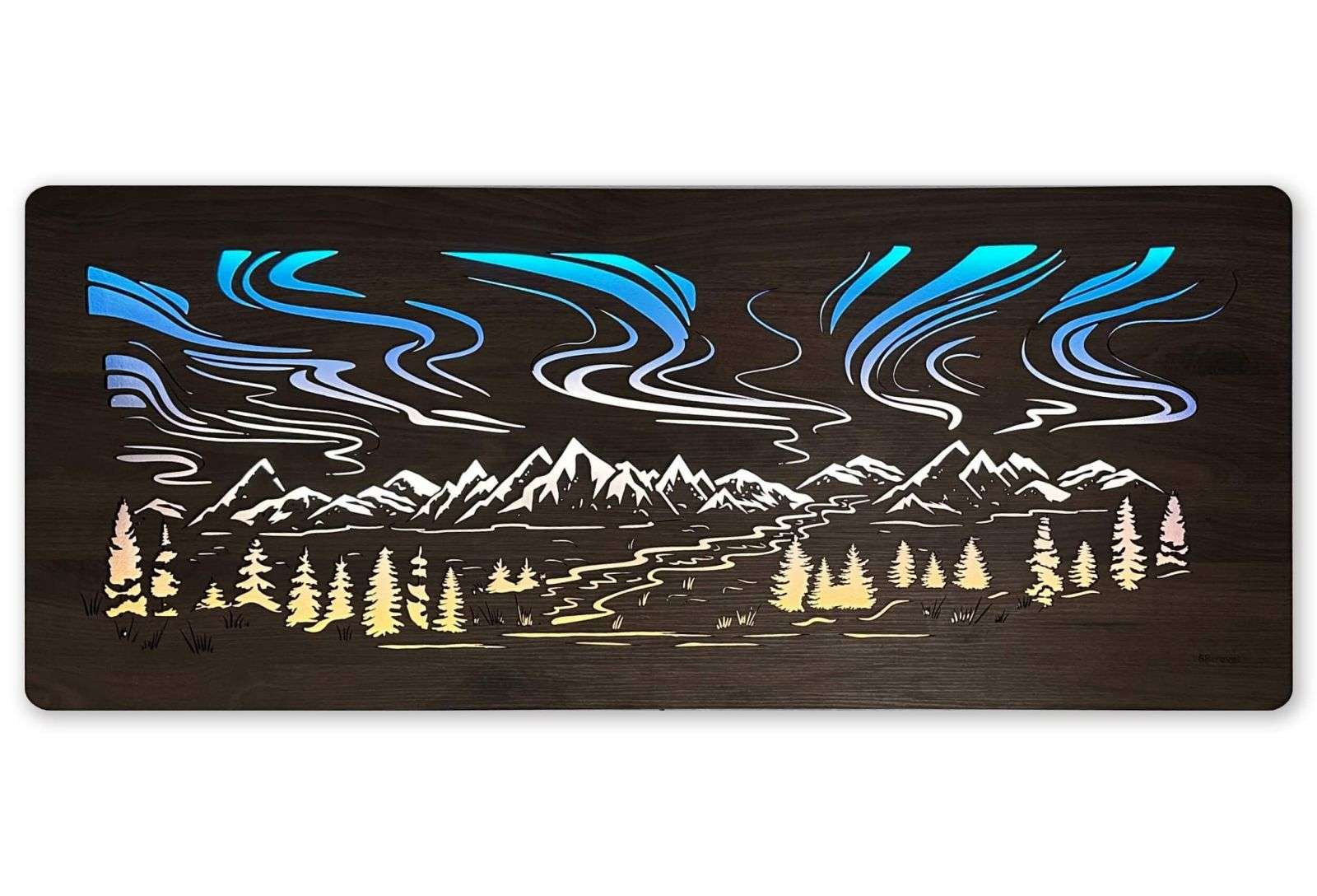 Aurora Borealis - RGB LED luminous wall art