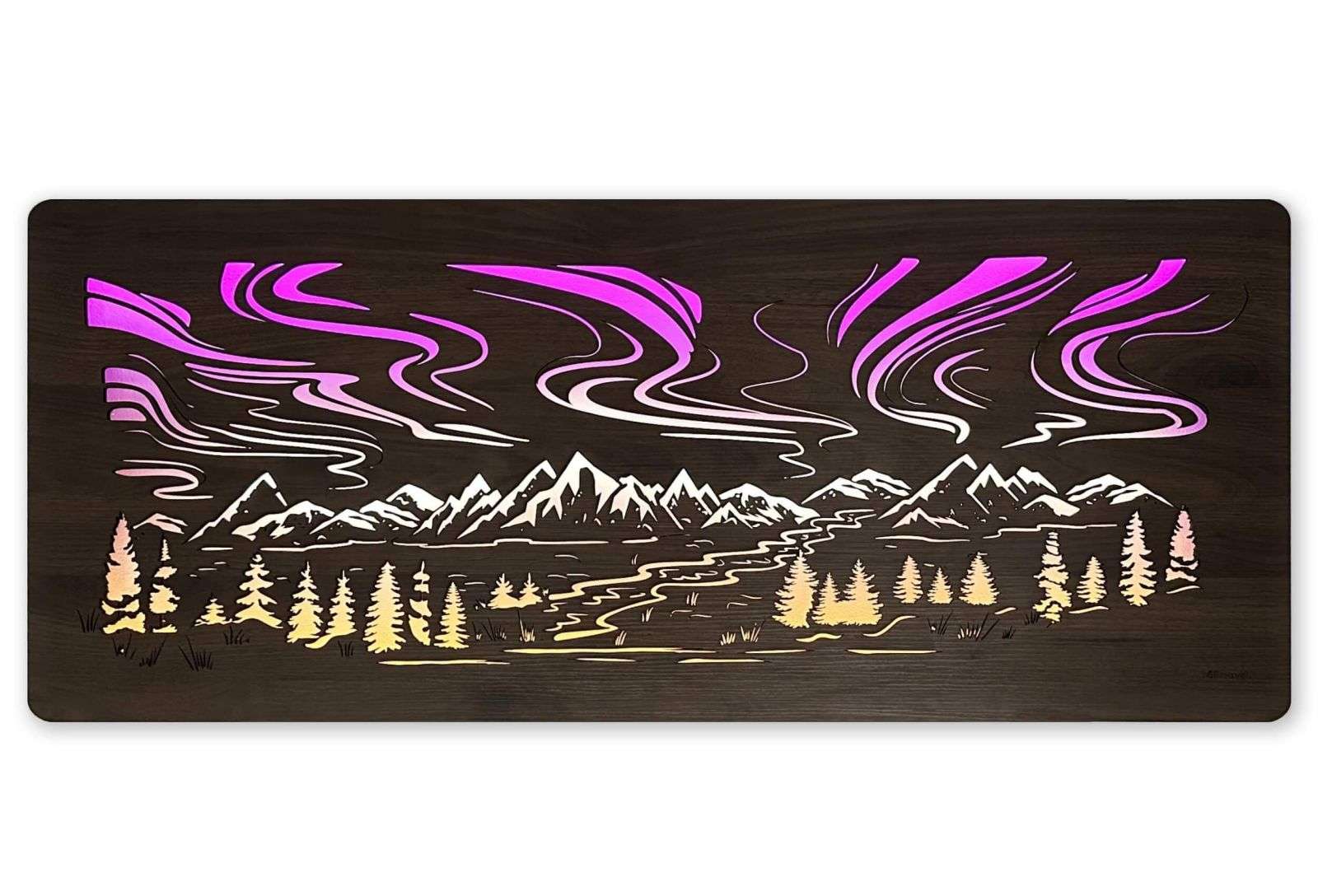 Aurora Boreale - Arte murale luminoso a LED RGB