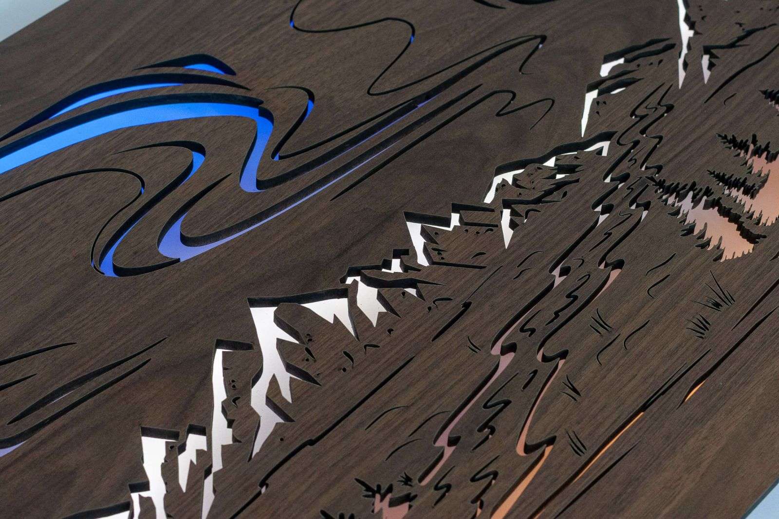 Aurora Borealis - RGB LED luminous wall art