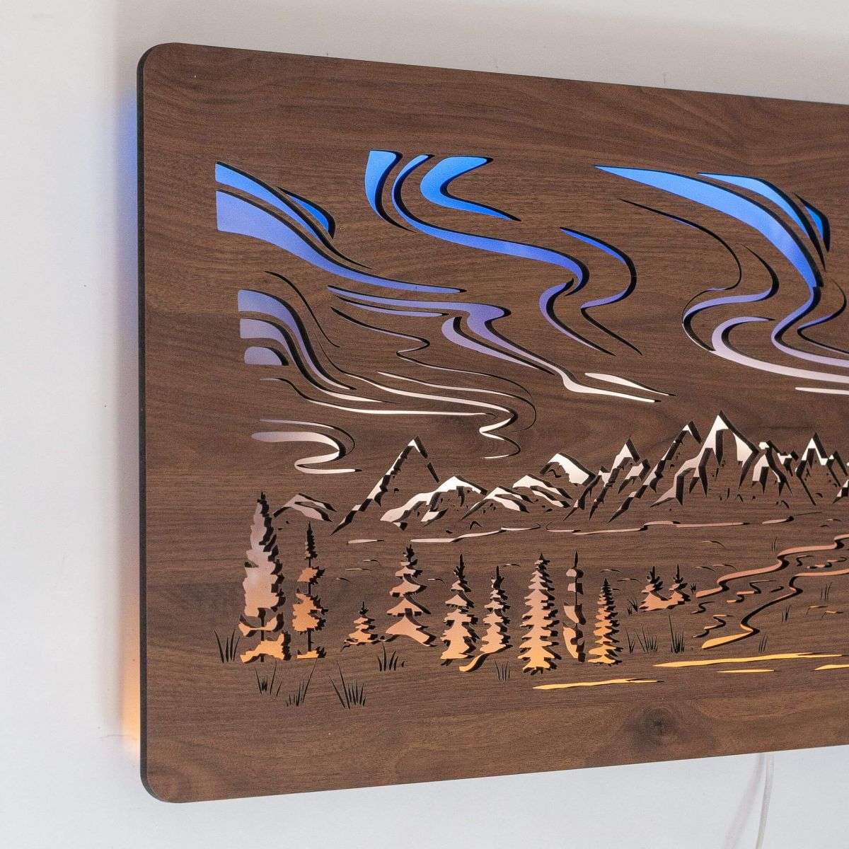 Aurora Borealis - RGB LED luminous wall art