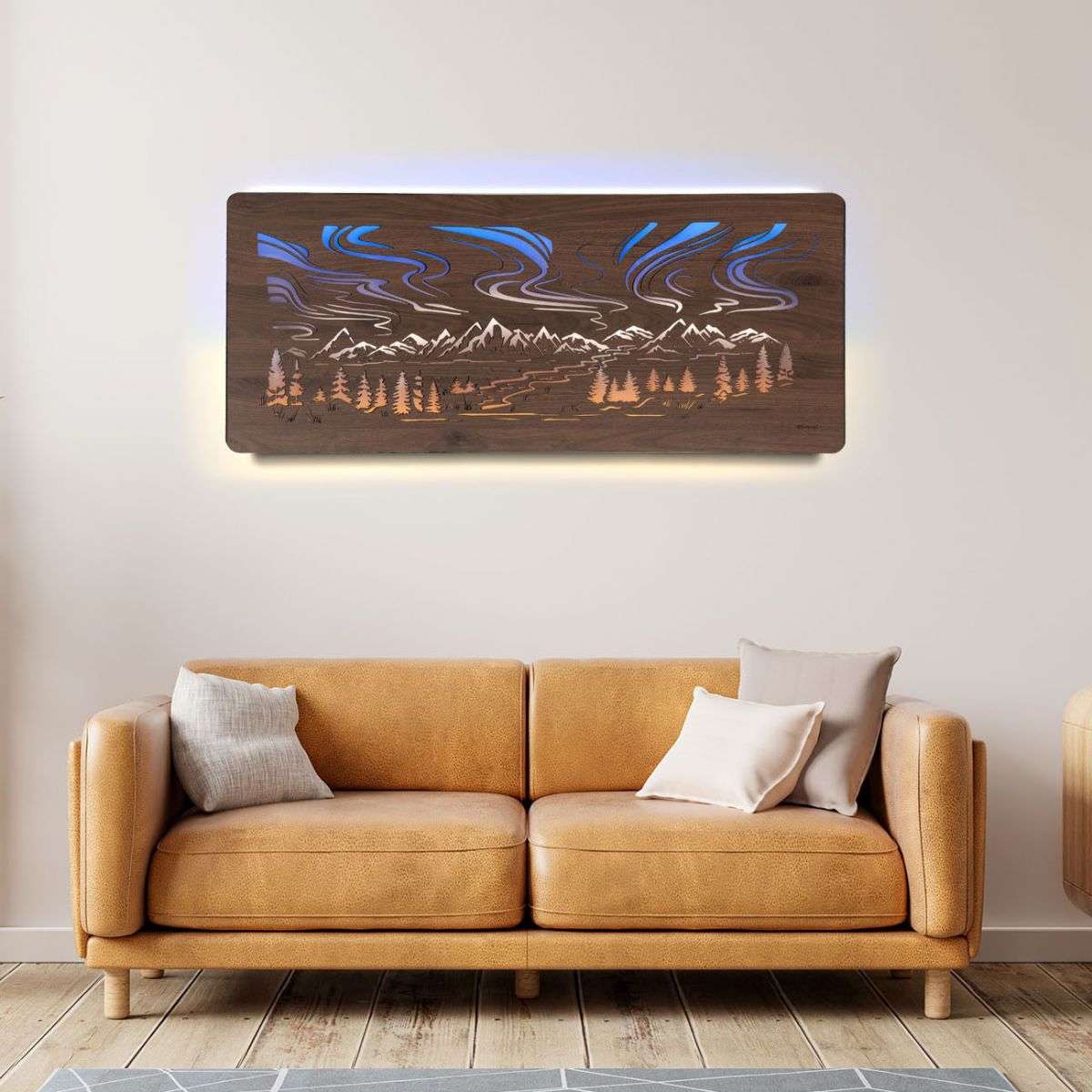 Aurora Borealis - RGB LED luminous wall art