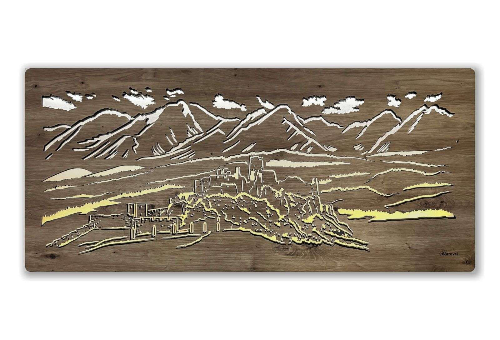 Castle with the Tatras - illuminated wall art