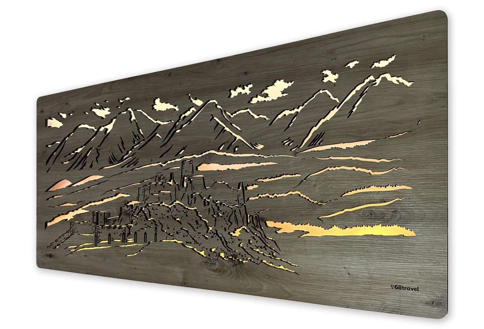 Castle with the Tatras - illuminated wall art