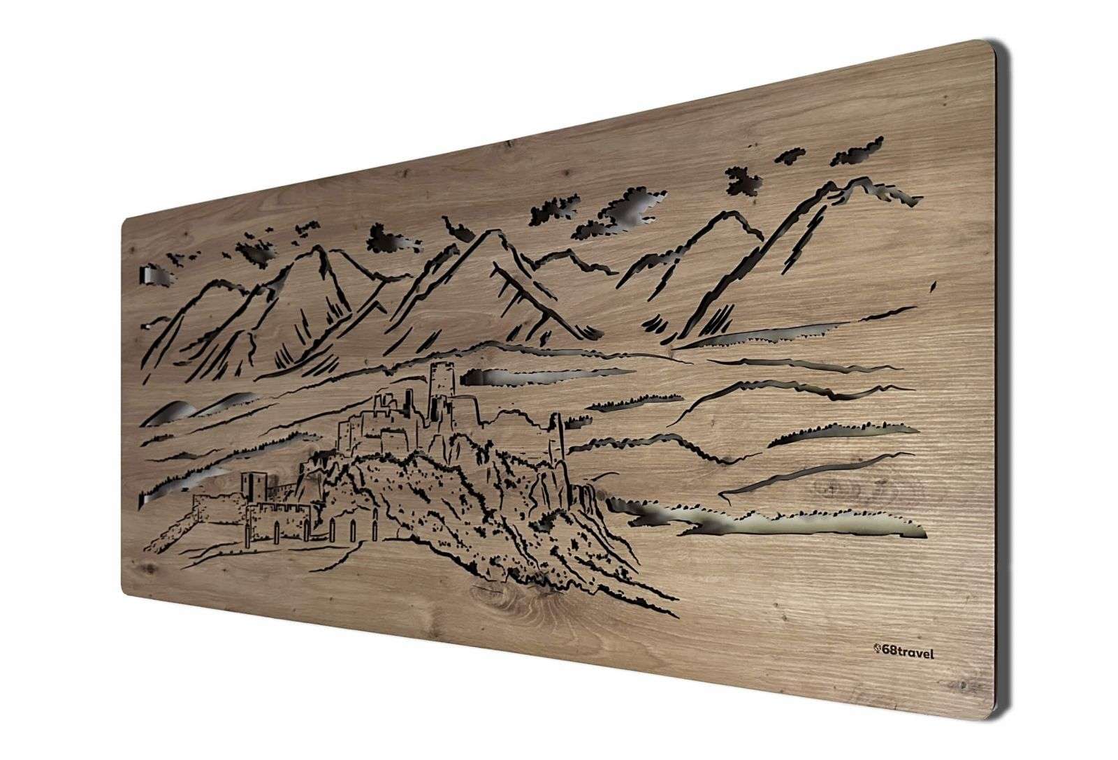 Castle with the Tatras - illuminated wall art