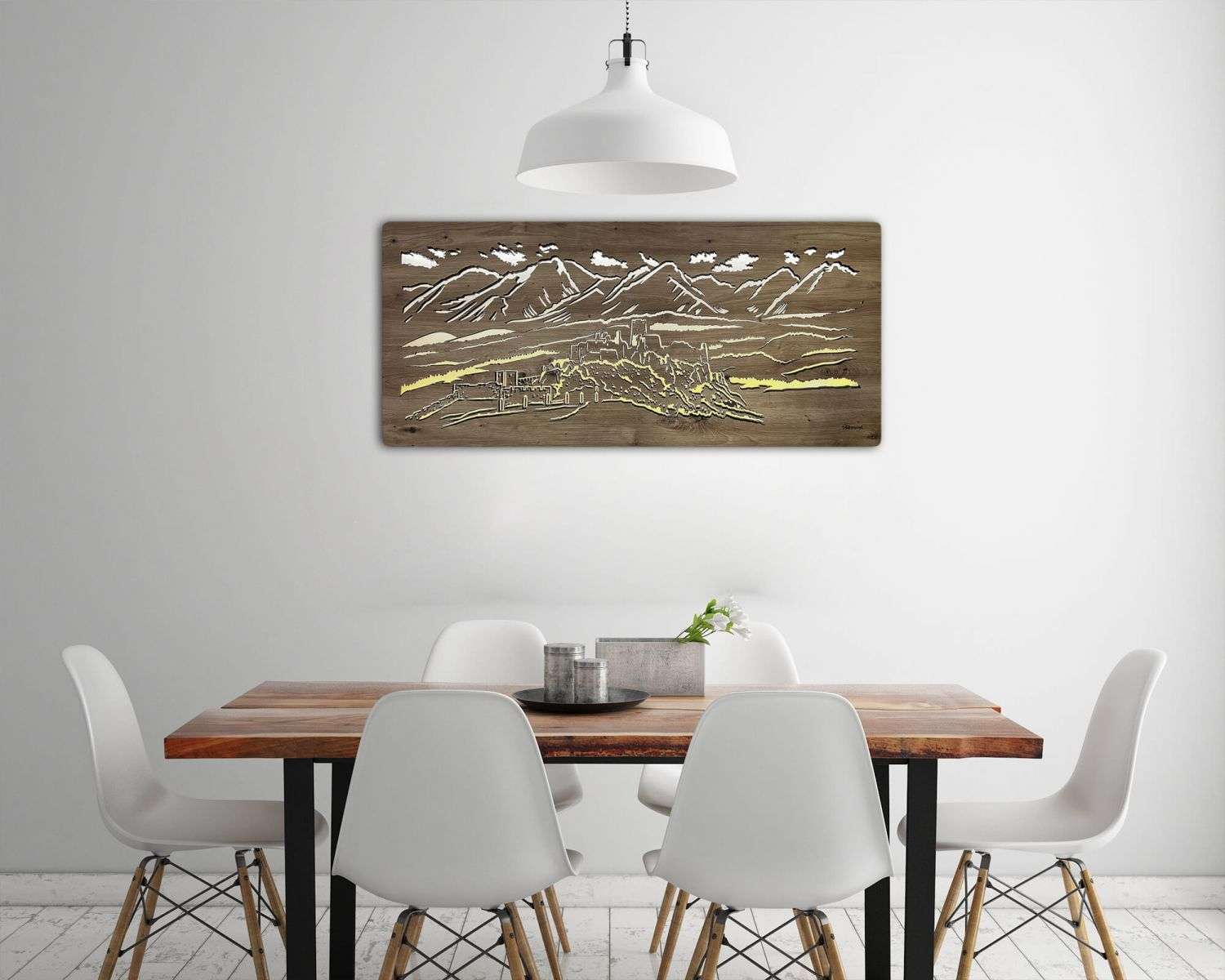 Castle with the Tatras - illuminated wall art