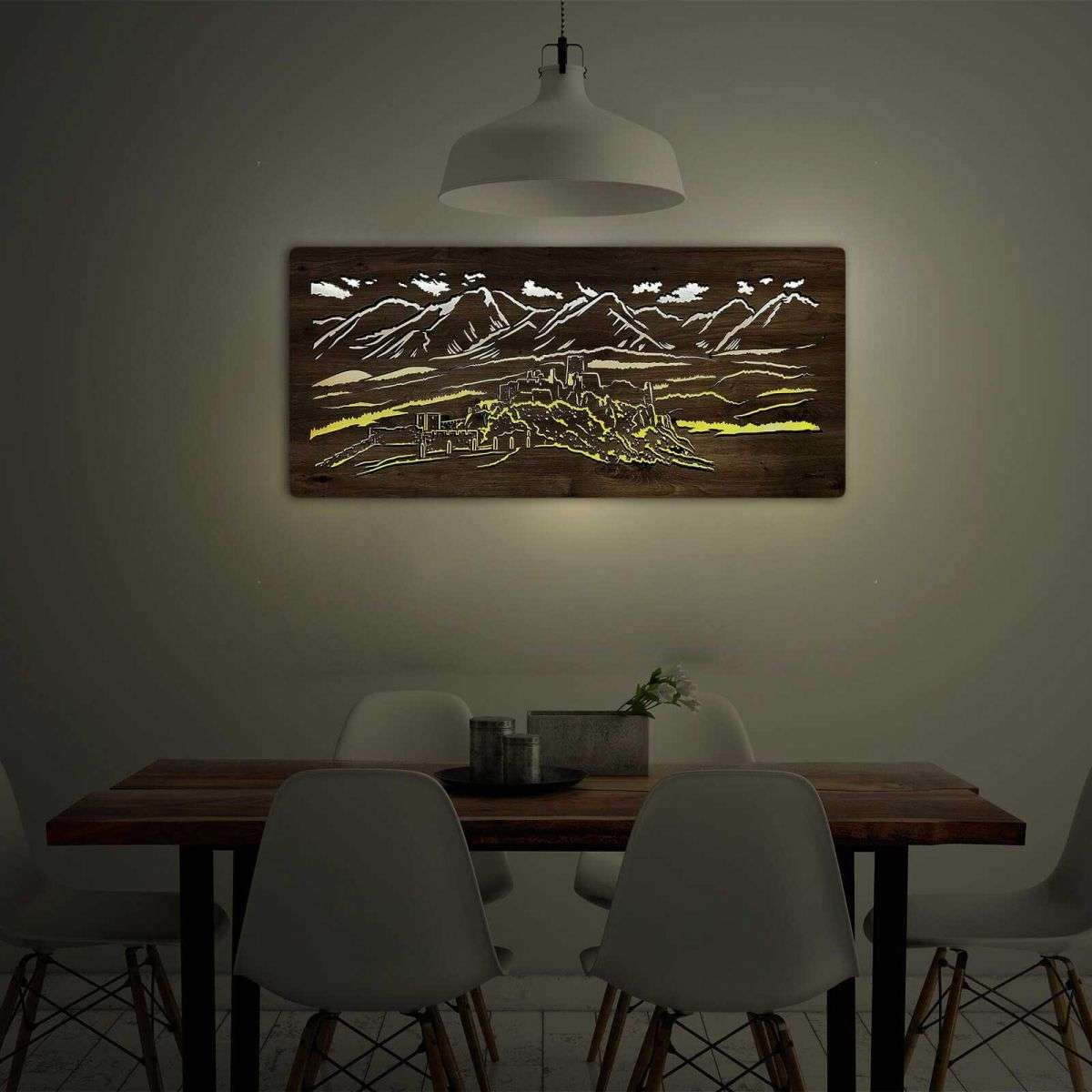 Castle with the Tatras - illuminated wall art