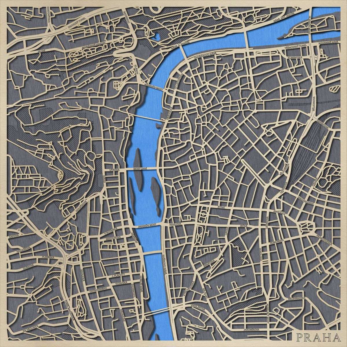Prague - Wooden 3D City Map™️