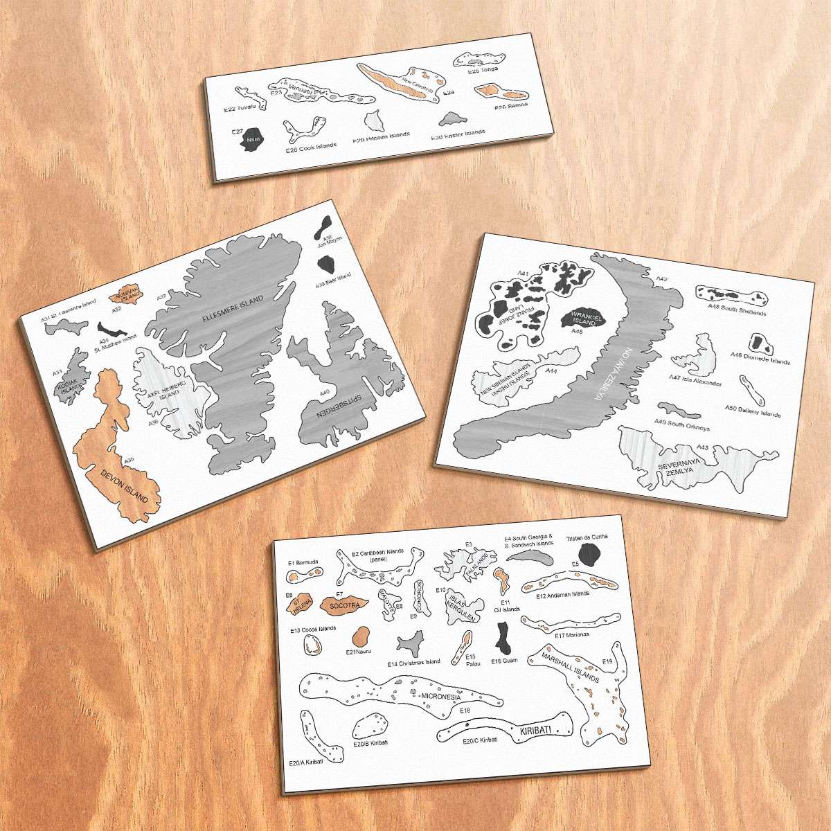 Bunte Holzinseln - exotisch, arktisch und abgelegen