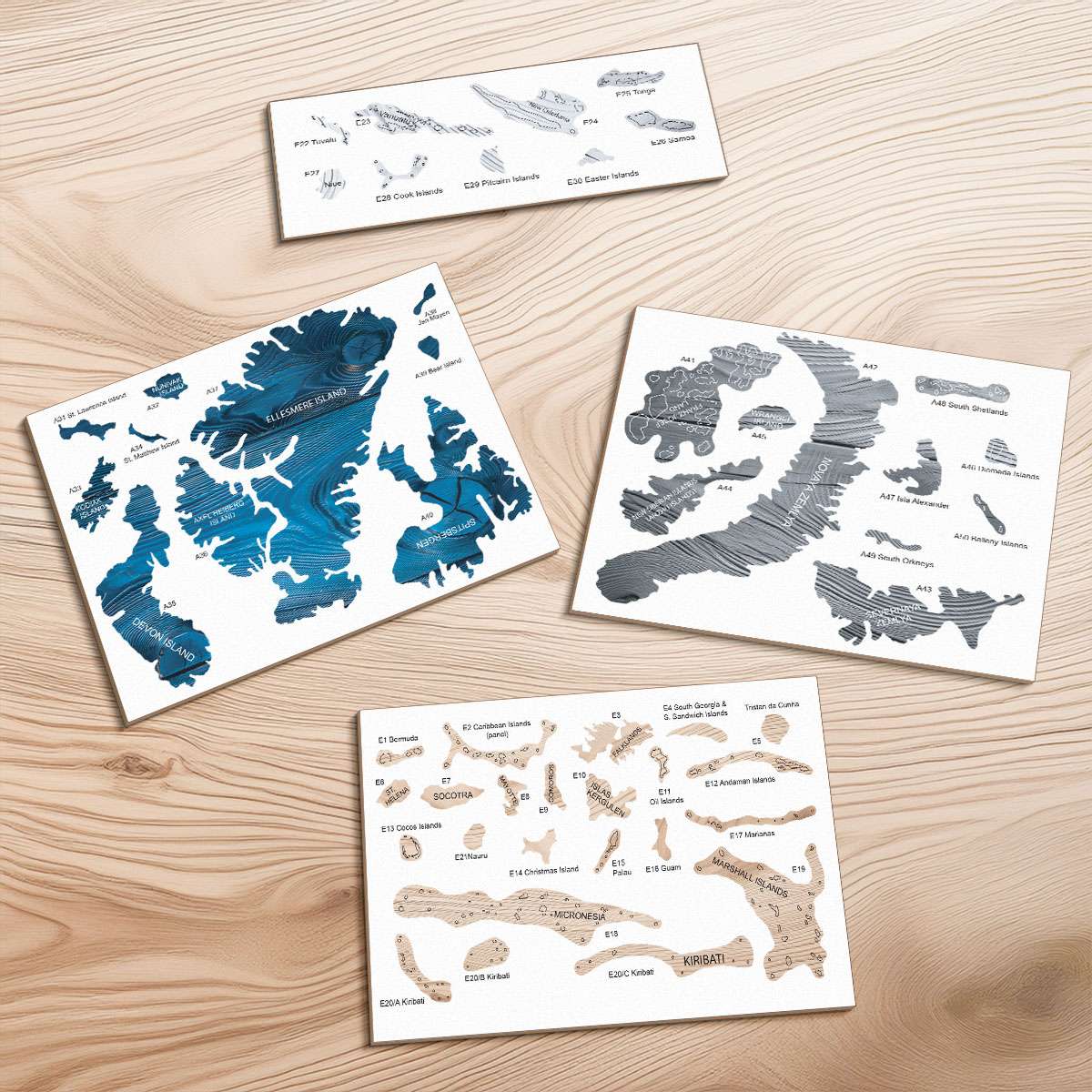 Bunte Holzinseln - exotisch, arktisch und abgelegen