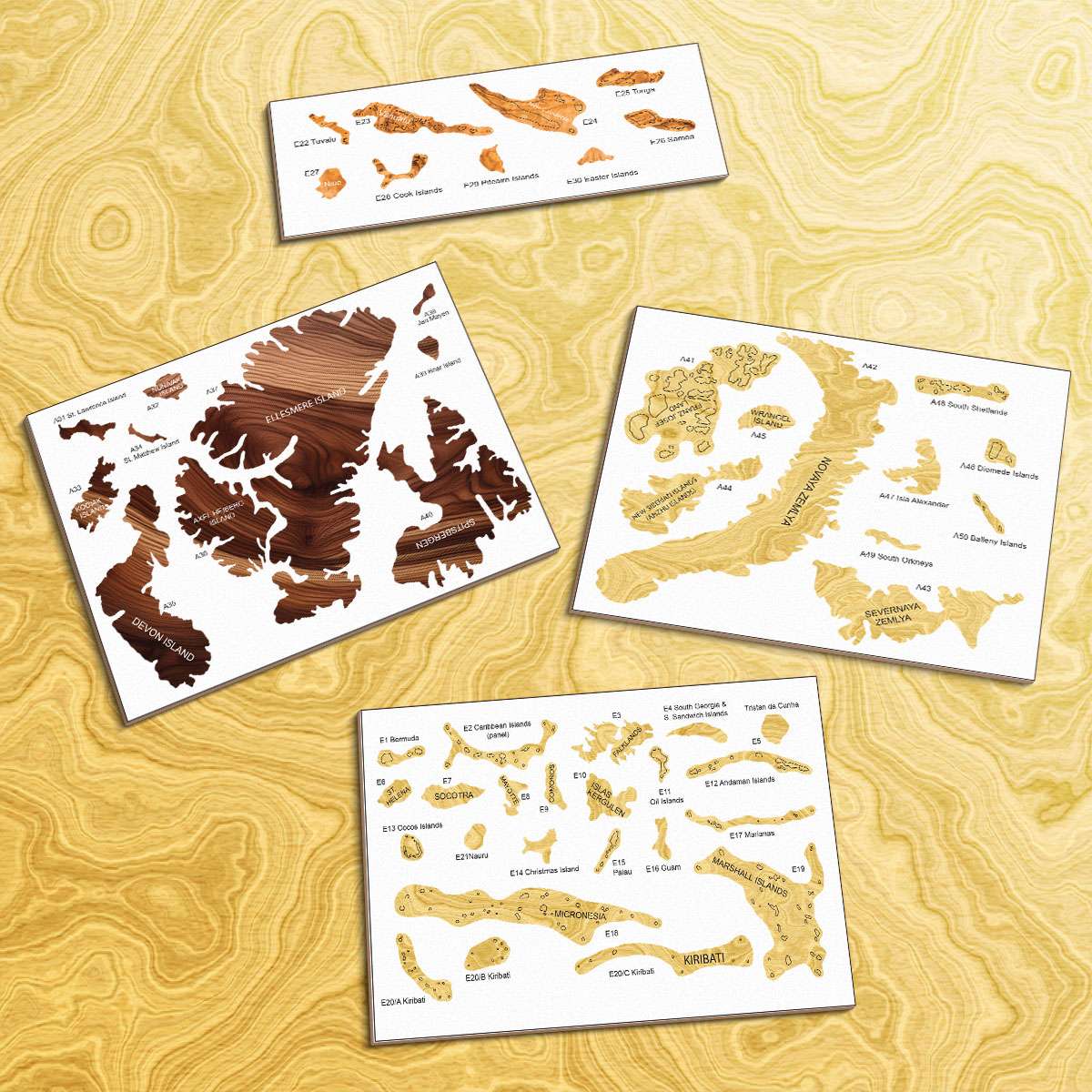 Bunte Holzinseln - exotisch, arktisch und abgelegen