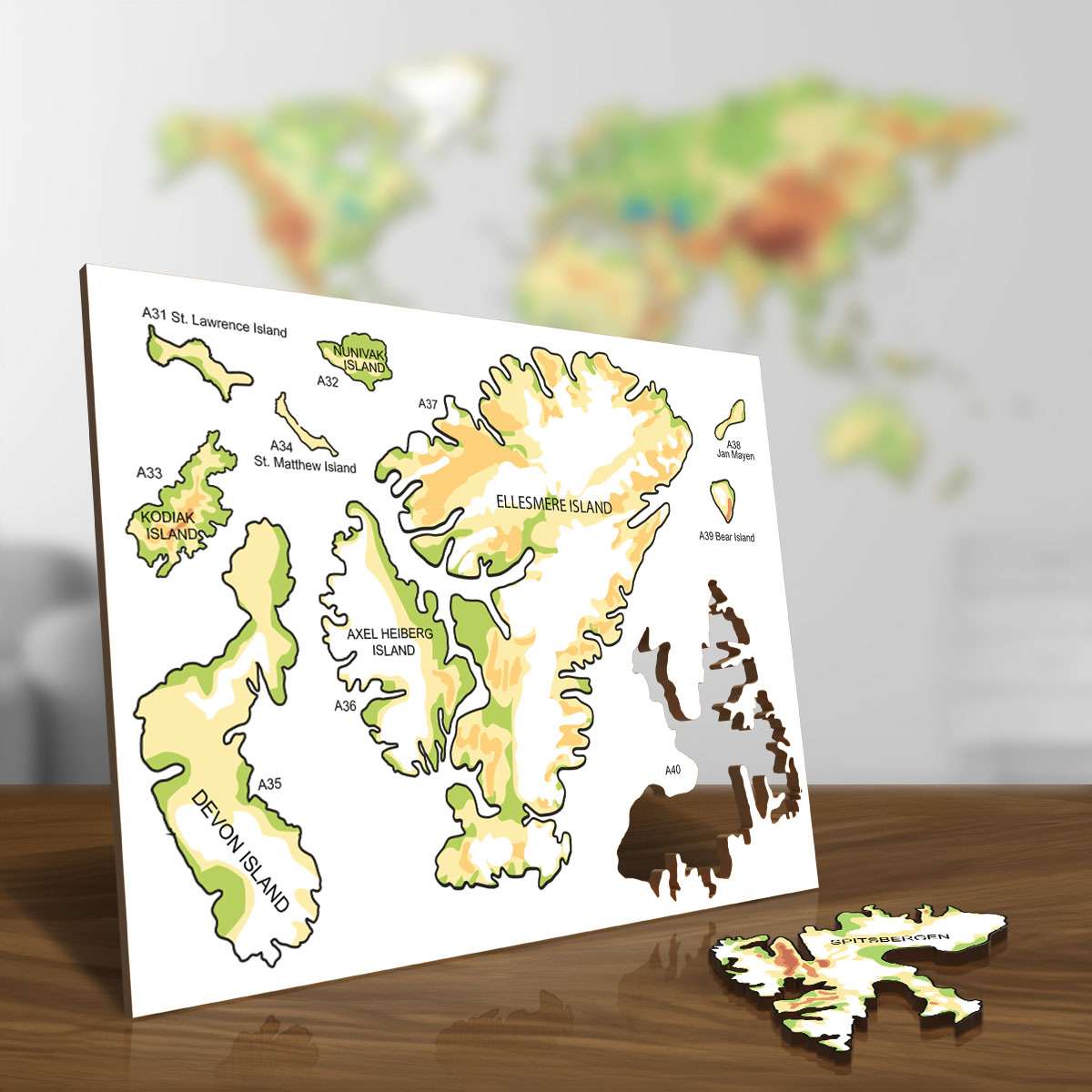 Colorful wooden islands - exotic, arctic and remote