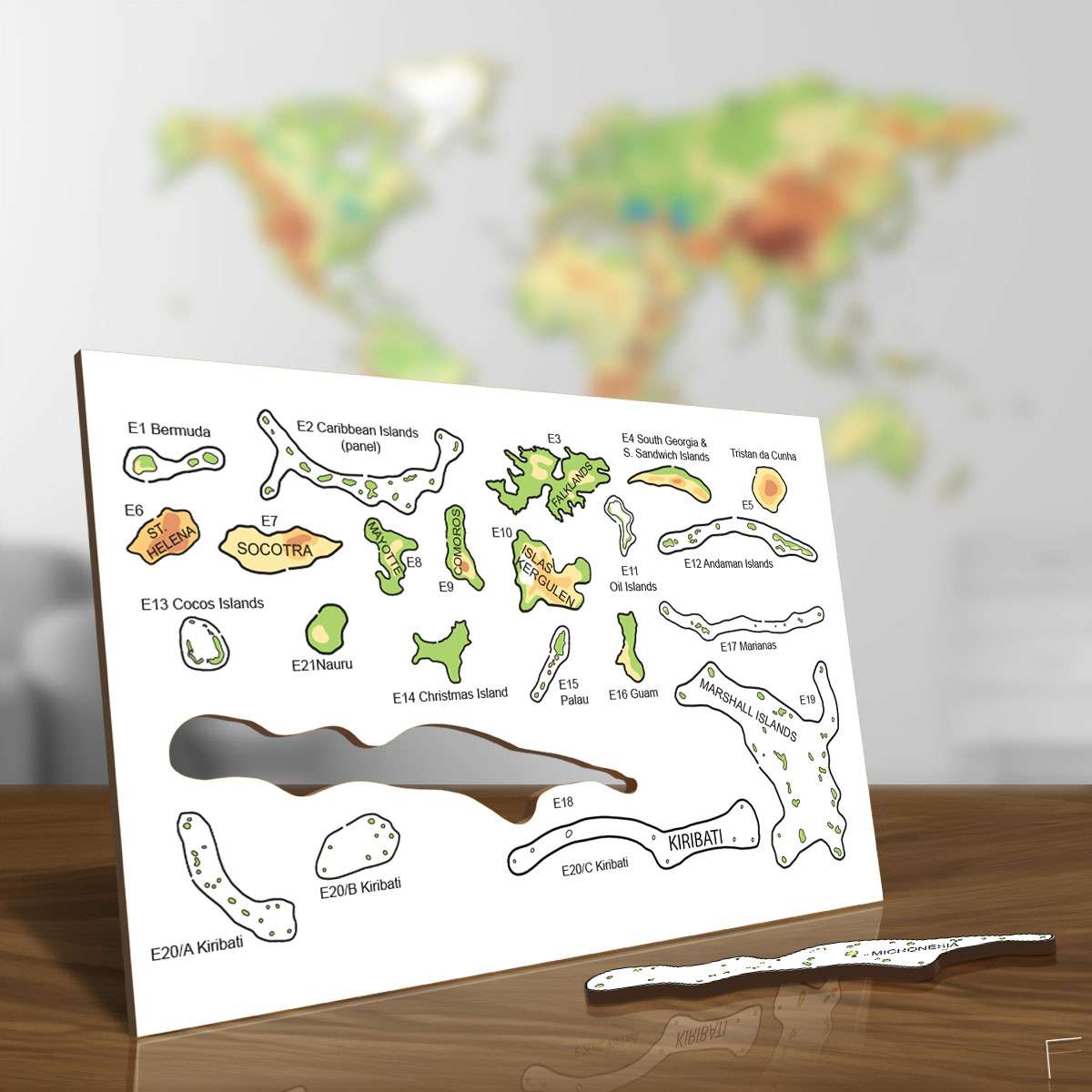 Colorful wooden islands - exotic, arctic and remote