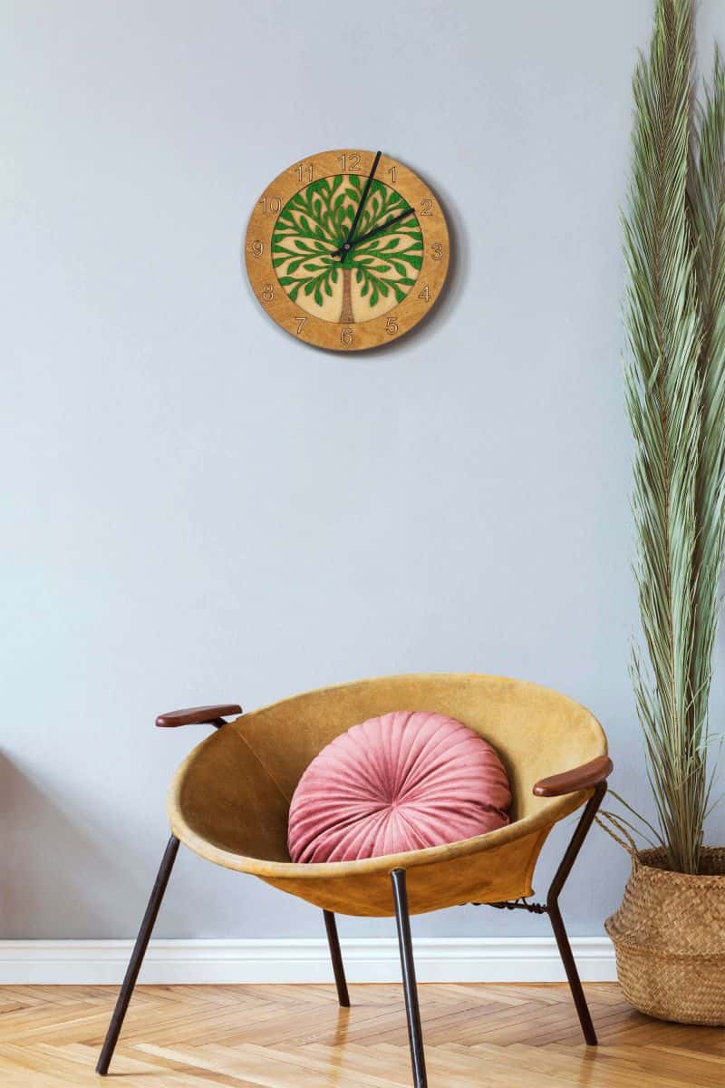 Wooden Tree Wall Clock