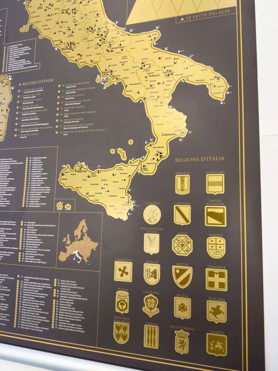 Kratzkarte von Italien