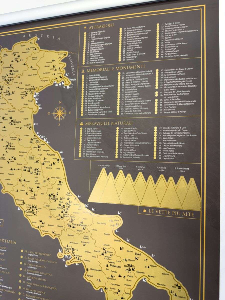 Kratzkarte von Italien