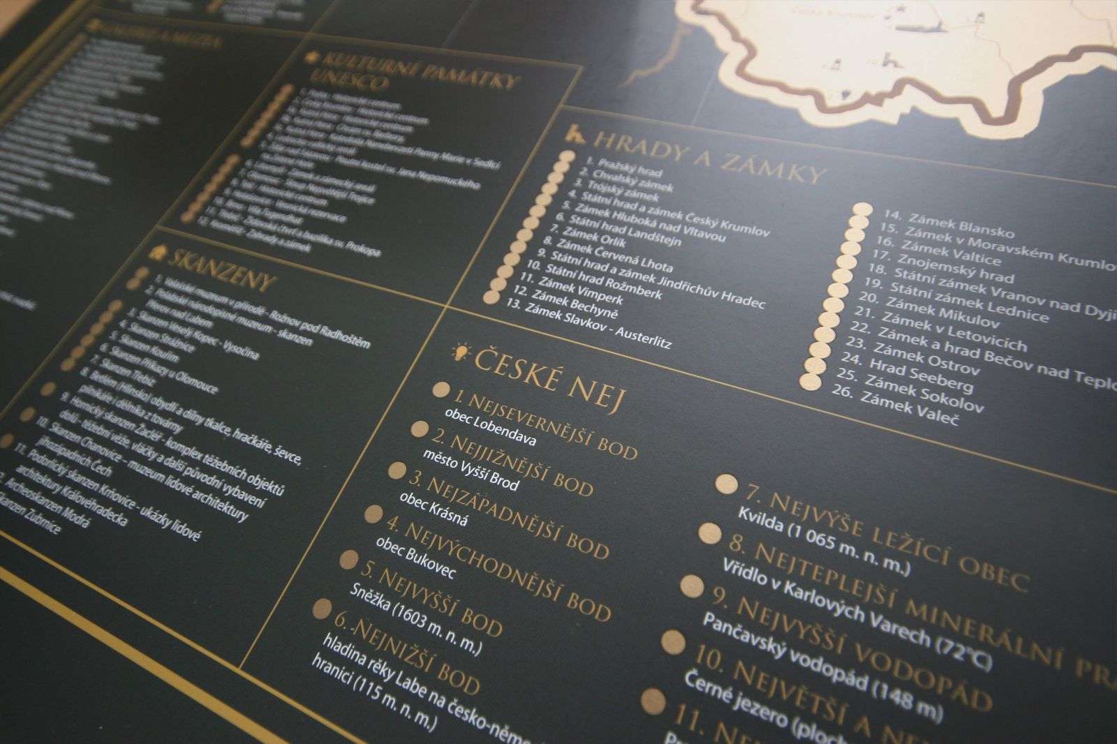 Scratch off Map of the Czech Republic