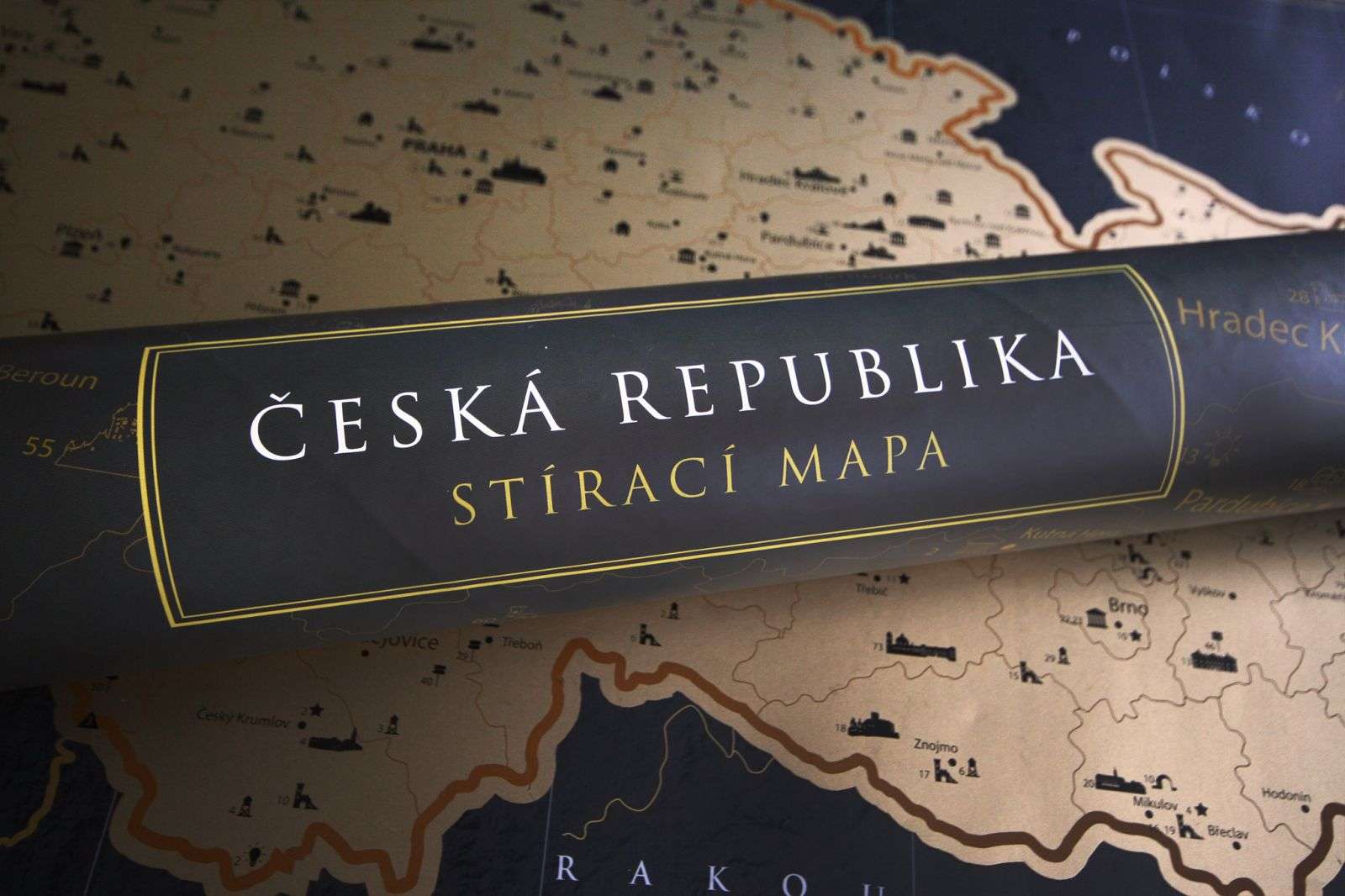 Scratch off Map of the Czech Republic