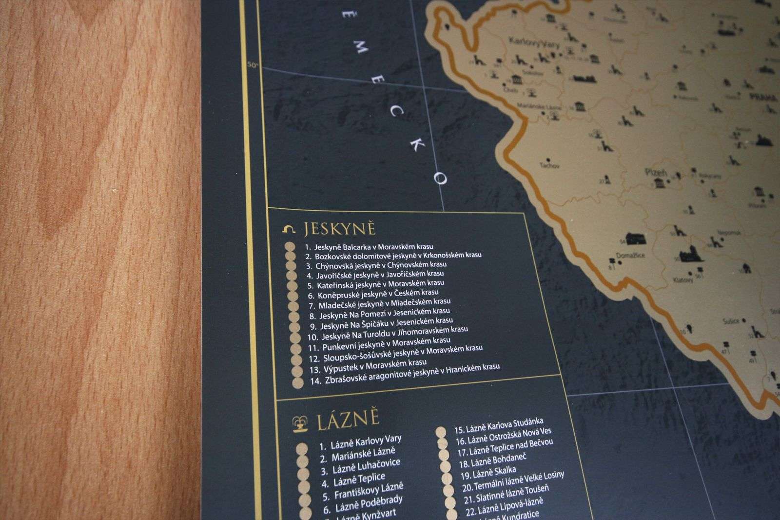 Scratch off Map of the Czech Republic