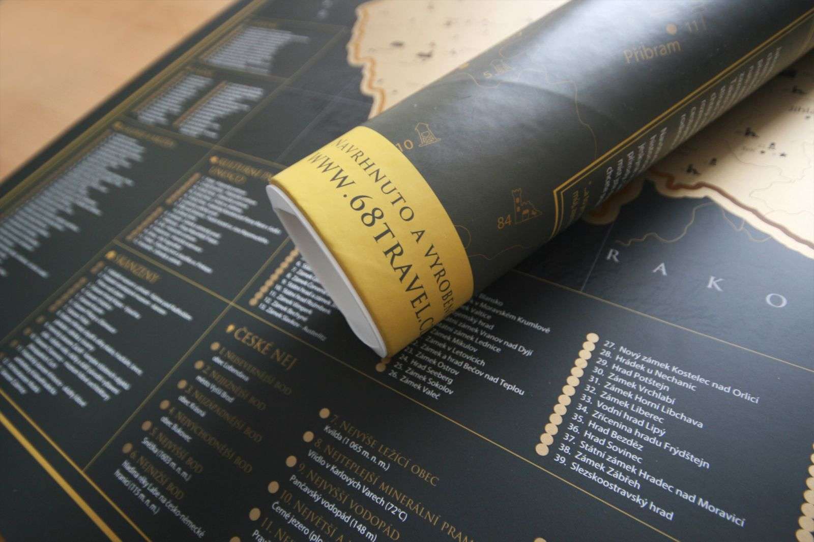 Scratch off Map of the Czech Republic