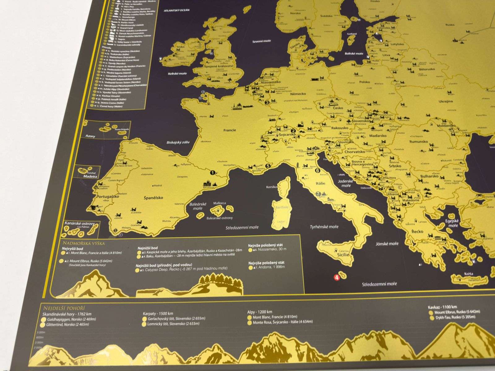 Rubbelkarte von Europa - Tschechische Version